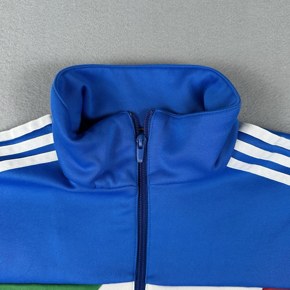 Vintage Y2K Adidas Italy Full Zip Jacket XL World Cup Warm Up Soccer Italia - Picture 6 of 16